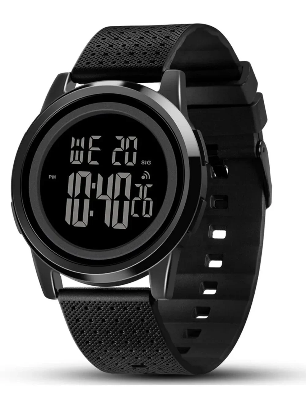 Ultra-Thin Waterproof Digital Sports Watch for Men & Women, Stainless Steel